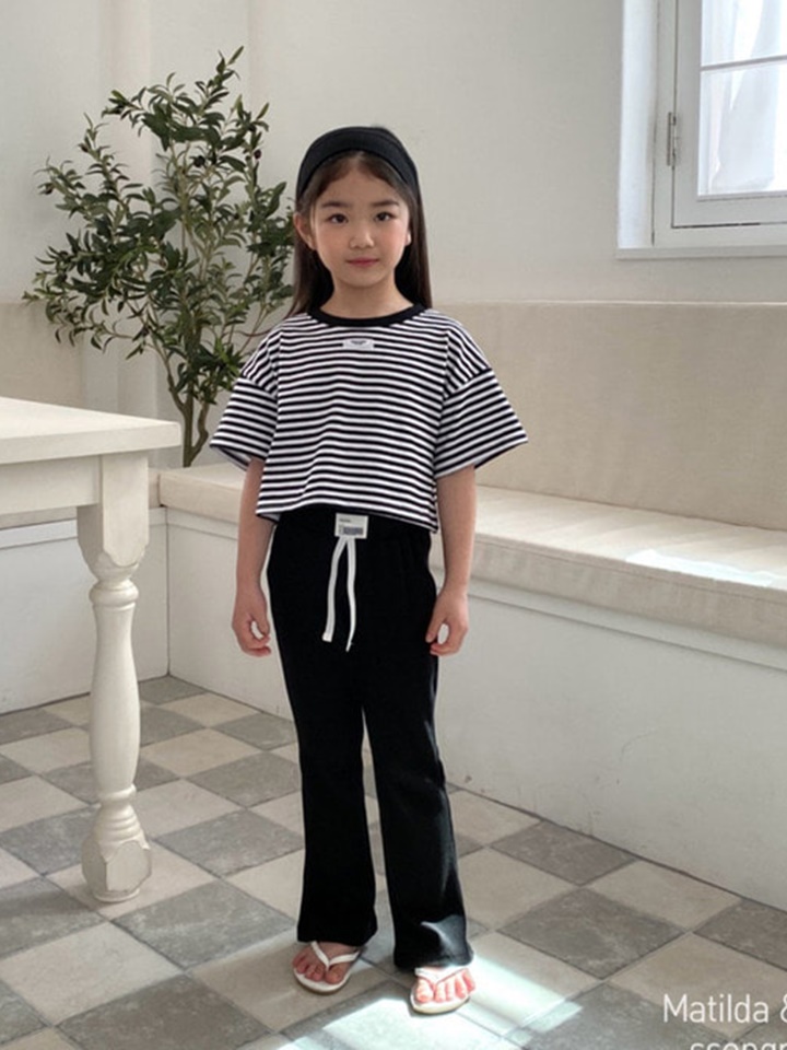 Rib Label Pants