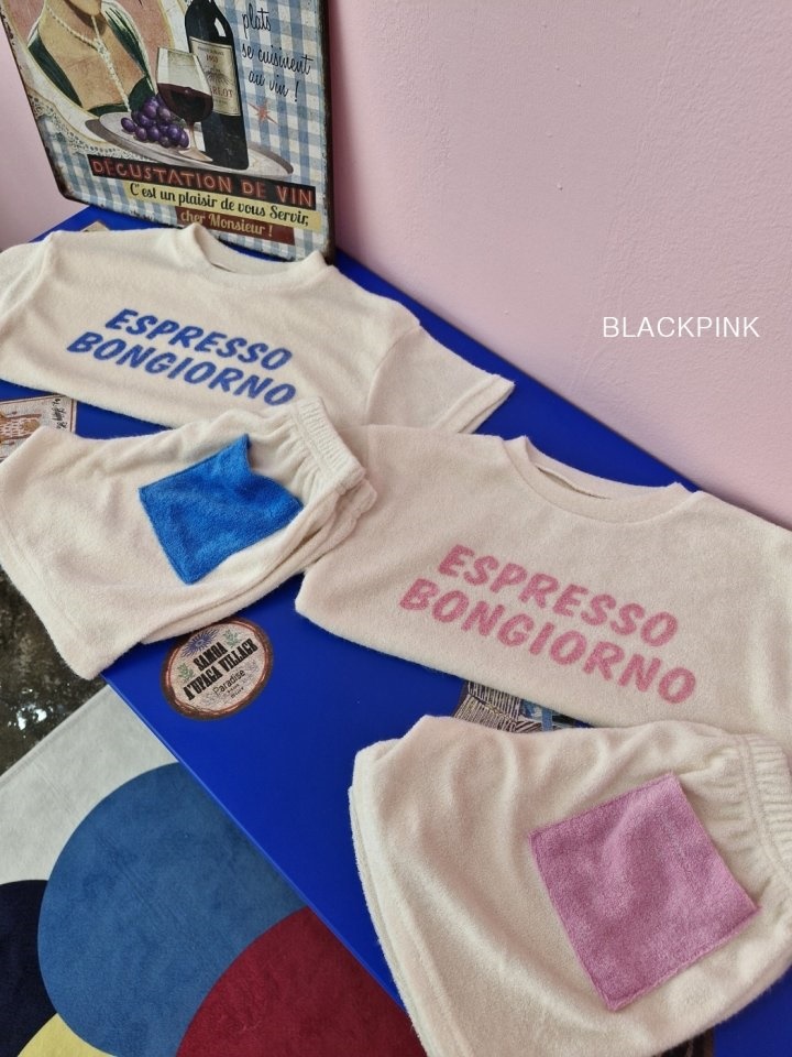 Espresso Terry Top Bottom Set