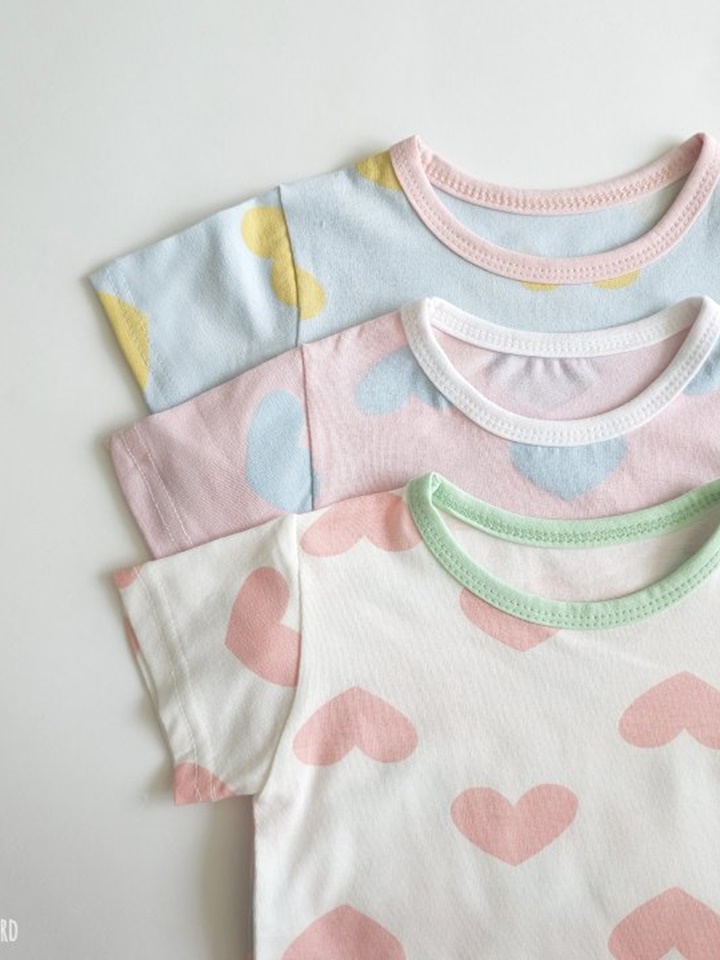 Heart Short Sleeve Easy Wear