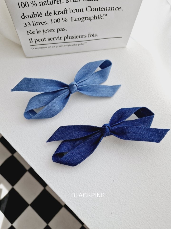 Denim Ribbon Pin