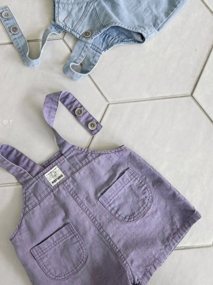 May Short Purple Overalls