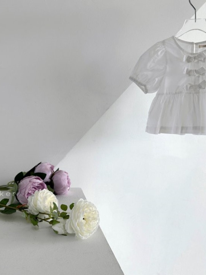 Any Ribbon White ivory Blouse