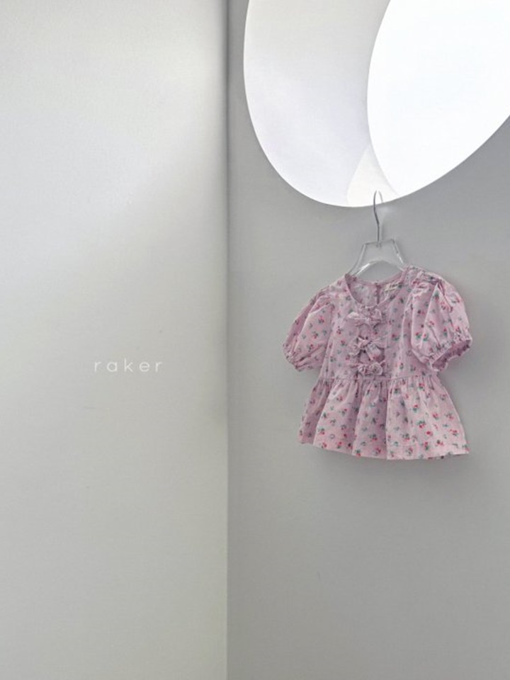 Any Ribbon Pink Flower Blouse