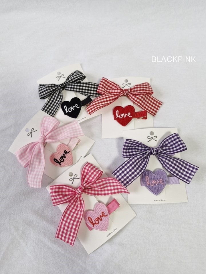 Check Heart Ribbon Set
