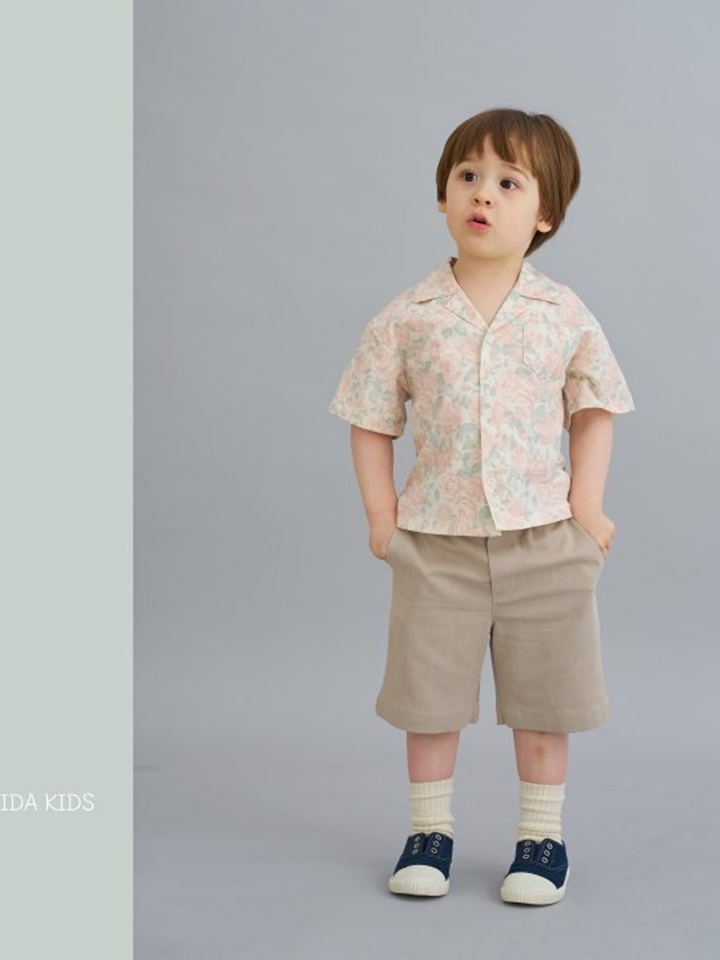 Rose Collar Short Sleeve Shirt