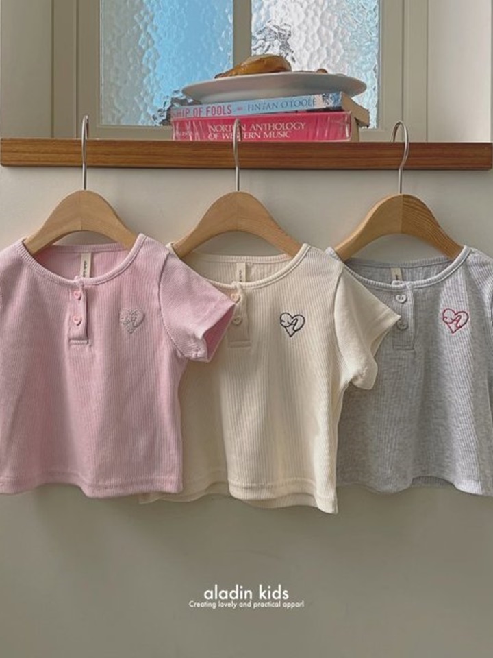 Heart Embroidery Tee