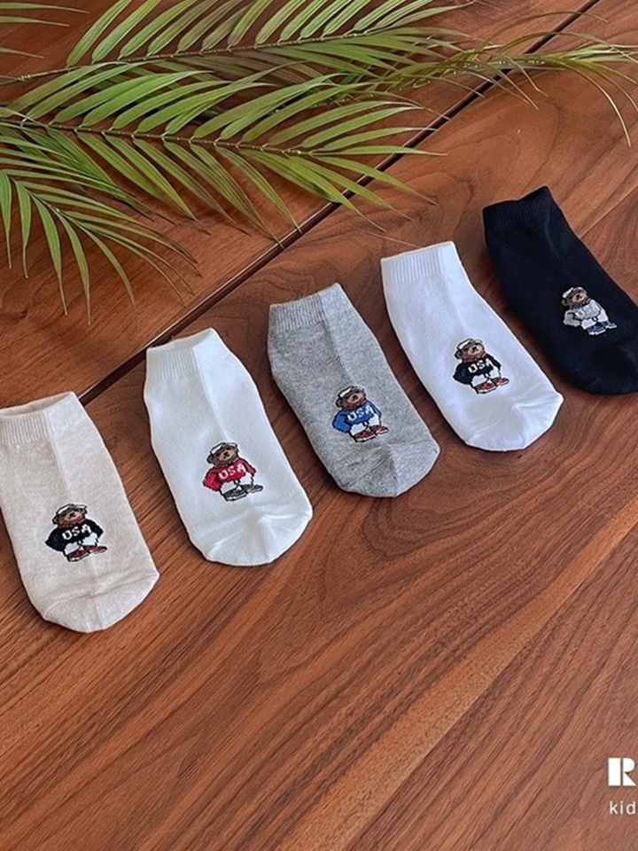 Ankle Bear Socks 5 Type Set