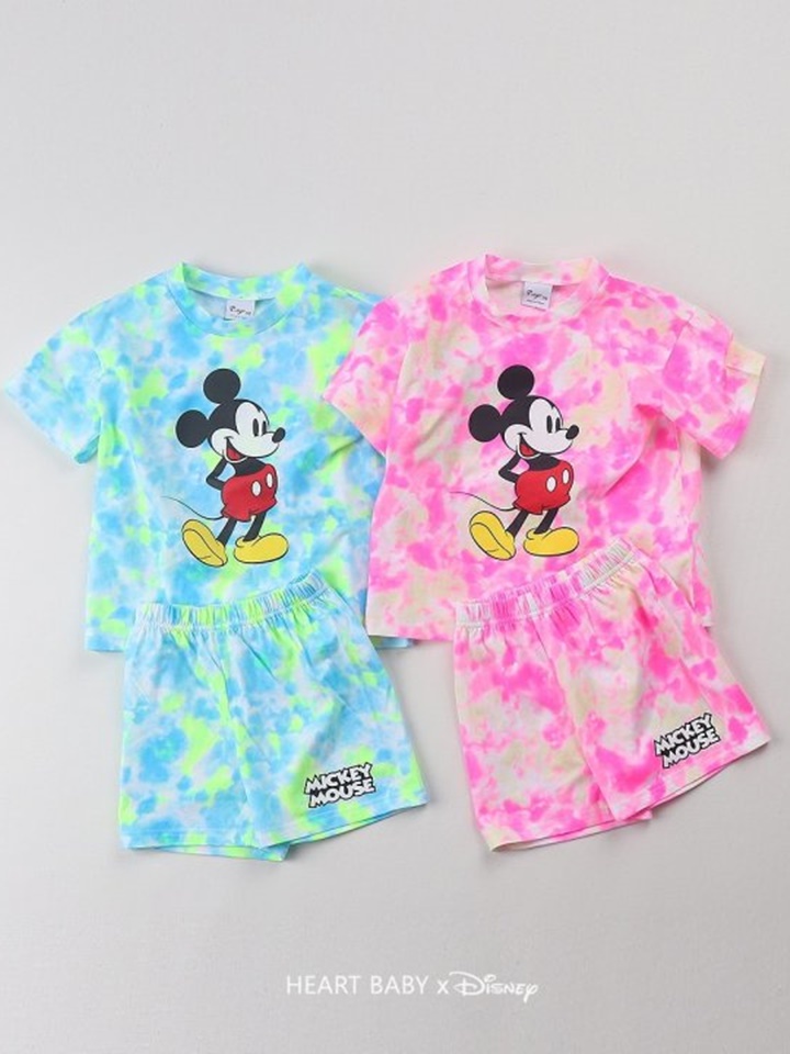 Water Paint M Short Sleeve Top Bottom Set