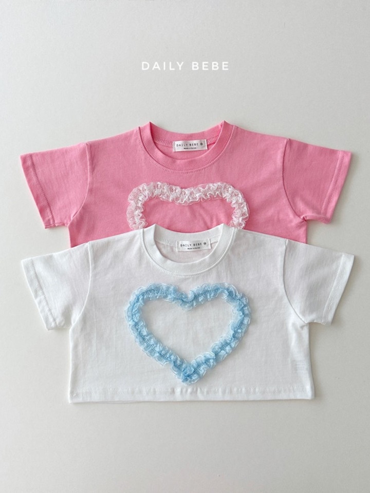 Lace Heart Crop Tee