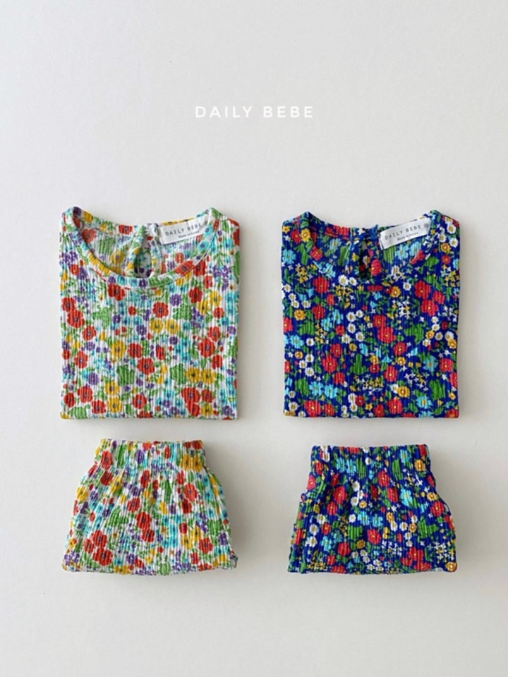 Pasqueflower Pleats Top Bottom Set