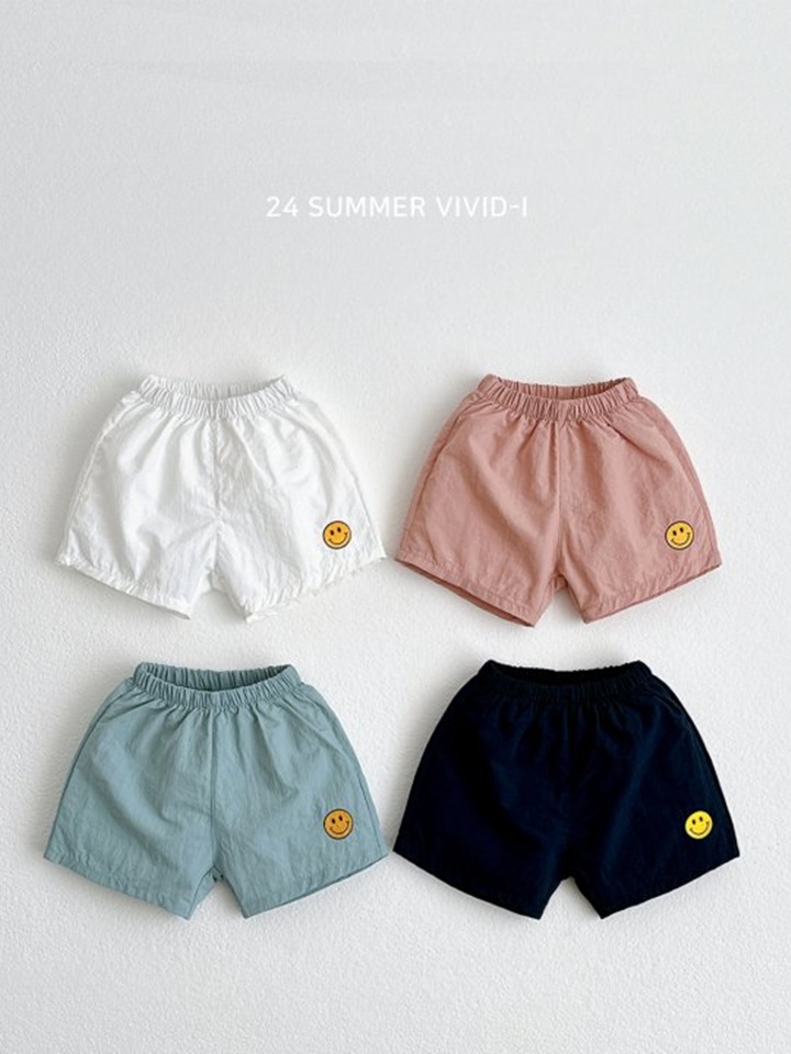 Smile Embroidery Shorts