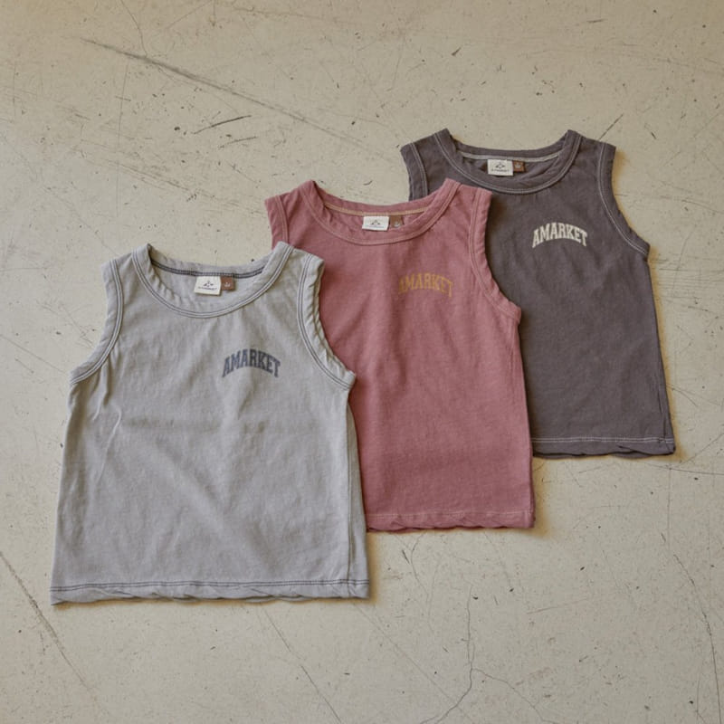 A-Market - Korean Children Fashion - #kidzfashiontrend - Stitch Sleevless Tee - 2