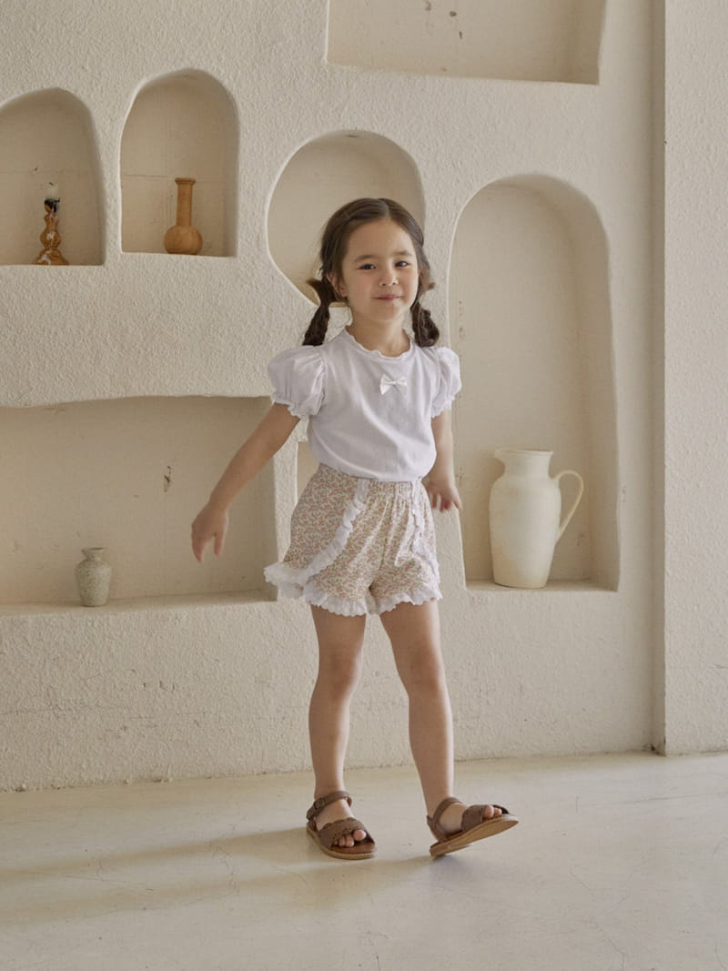 A-Market - Korean Children Fashion - #minifashionista - Flower Frill Pants - 5