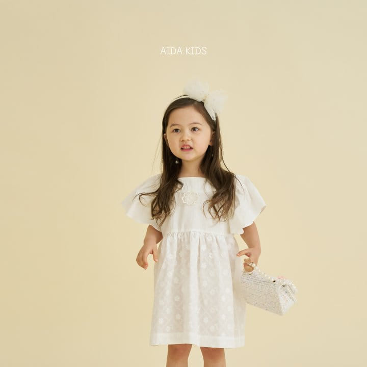 Aida - Korean Children Fashion - #childofig - Pure Embroidered One-Piece - 4