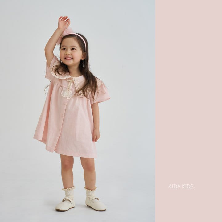 Aida - Korean Children Fashion - #kidzfashiontrend - Pink Sarah Bubble One-Piece - 7