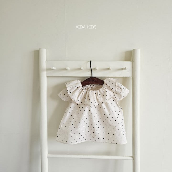 Aida - Korean Children Fashion - #kidzfashiontrend - Dot Frill Blouse - 7