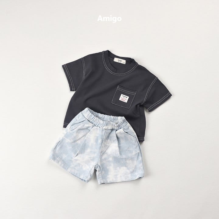 Amigo - Korean Children Fashion - #kidsshorts - Water Paint Denim - 9