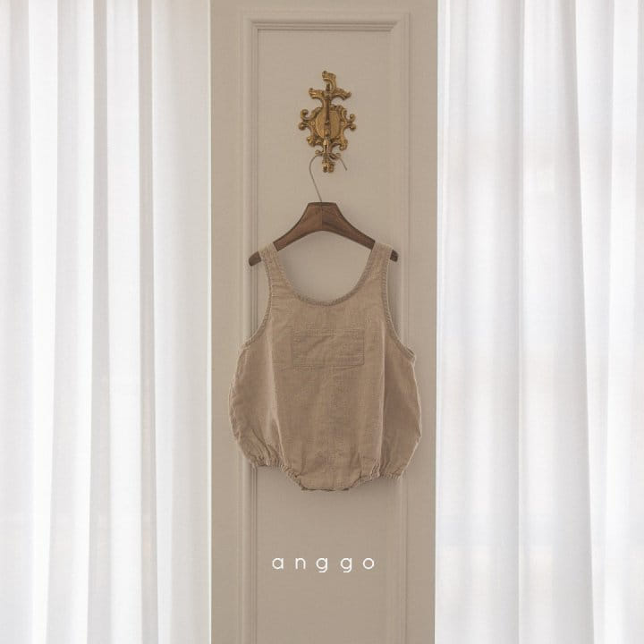 Anggo - Korean Baby Fashion - #babyboutiqueclothing - Brownie Overalls Romper - 3