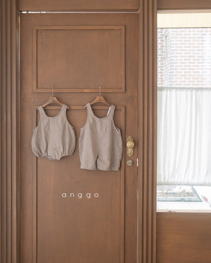 Anggo - Korean Baby Fashion - #babyfashion - Brownie Overalls Romper - 5