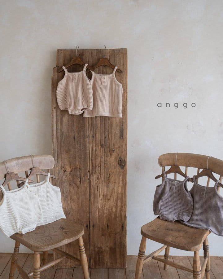 Anggo - Korean Baby Fashion - #babyoutfit - Croiffle Sleeveless Romper - 4