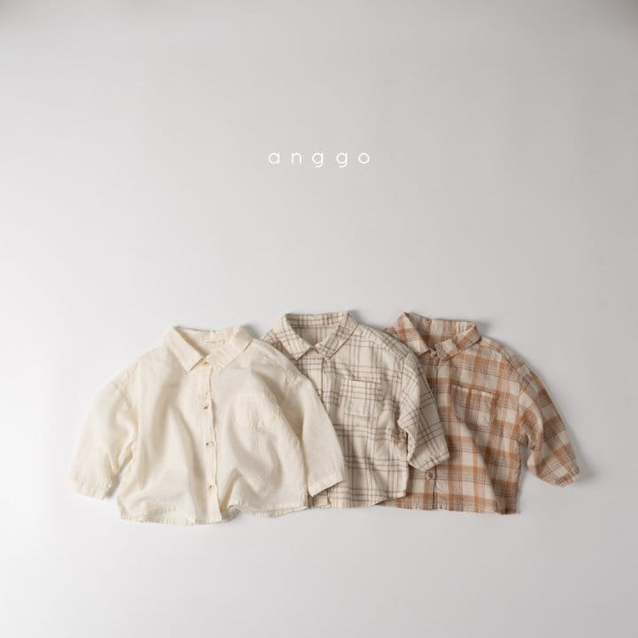 Anggo - Korean Children Fashion - #Kfashion4kids - Caramel Check Shirt - 10