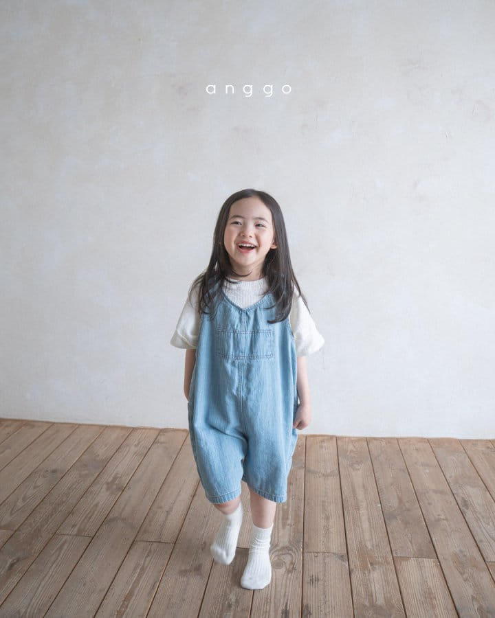 Anggo - Korean Children Fashion - #designkidswear - Brownie Denim Overalls - 3