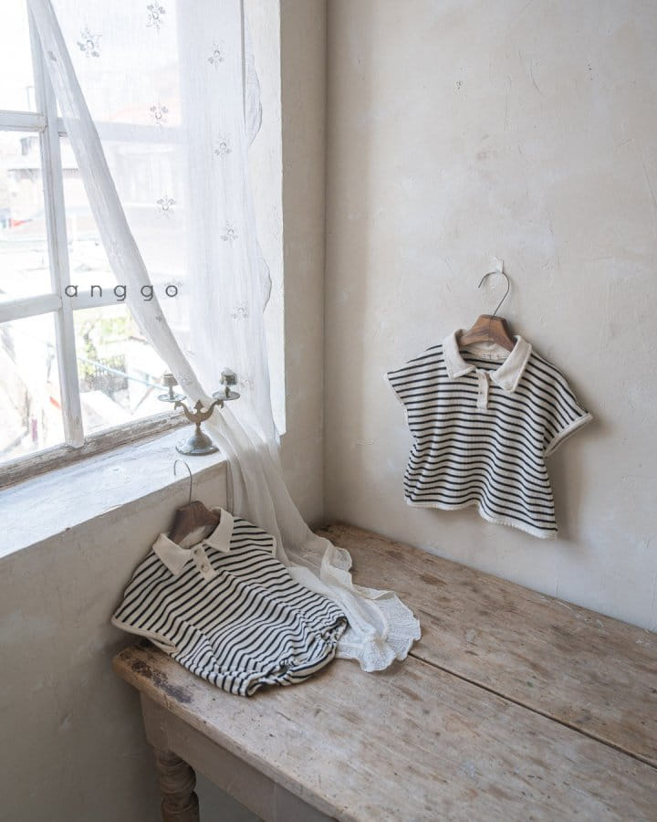 Anggo - Korean Children Fashion - #littlefashionista - Kitkat Collar Tee - 7