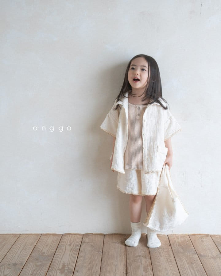 Anggo - Korean Children Fashion - #stylishchildhood - Muffin Top Bottom Set - 3