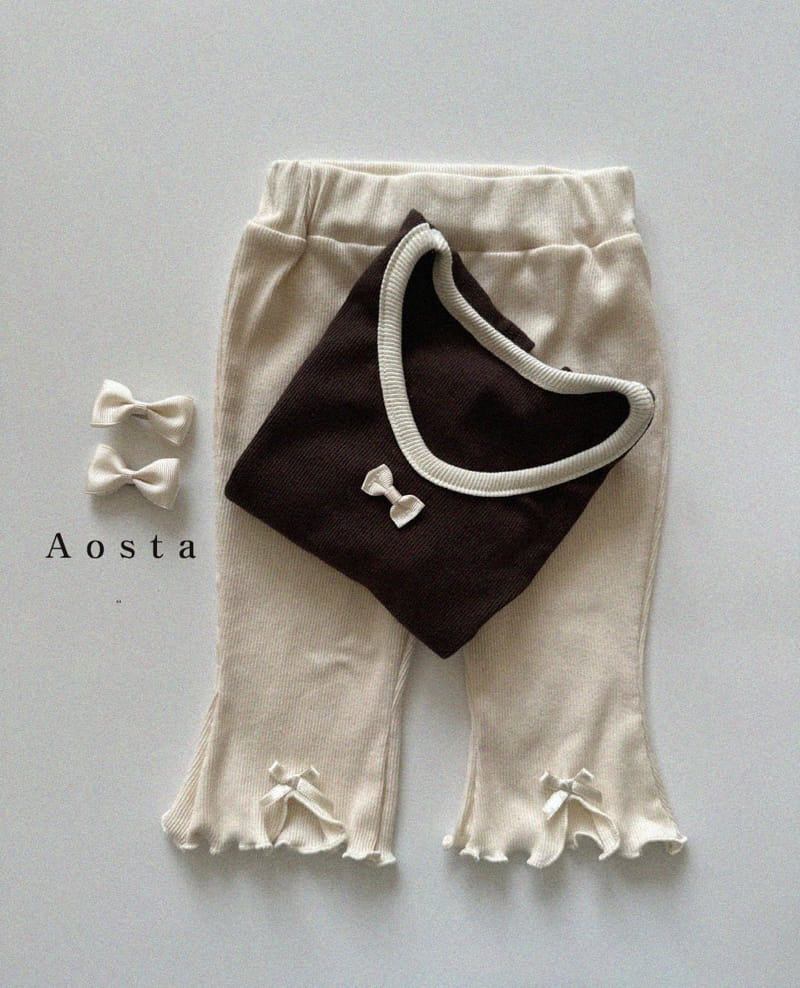 Aosta - Korean Children Fashion - #discoveringself - Rib Ribbon Tee - 10
