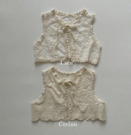 Aosta - Korean Children Fashion - #kidsshorts - Lace Vest