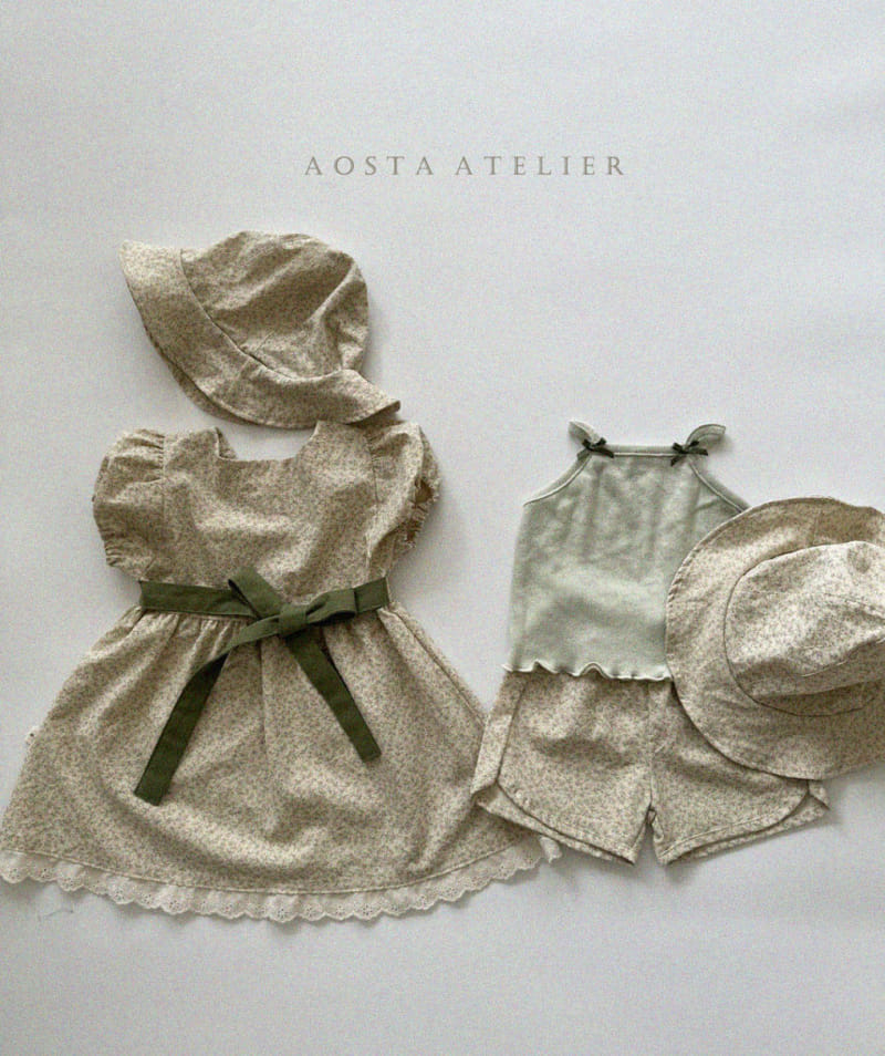Aosta - Korean Children Fashion - #kidsshorts - Eyelet Sleeveless Tee - 6