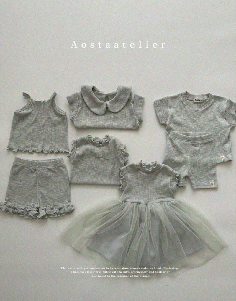 Aosta - Korean Children Fashion - #kidsshorts - Round Collar Tee - 5