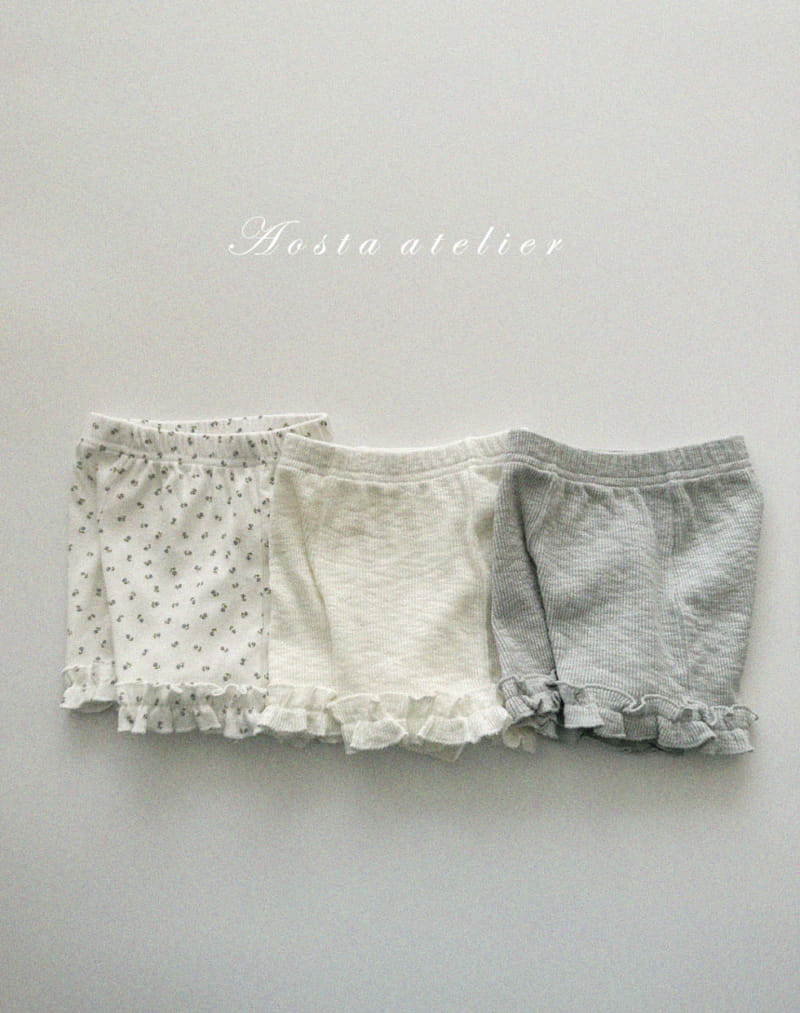 Aosta - Korean Children Fashion - #kidsshorts - Camellia Frill Pants - 3