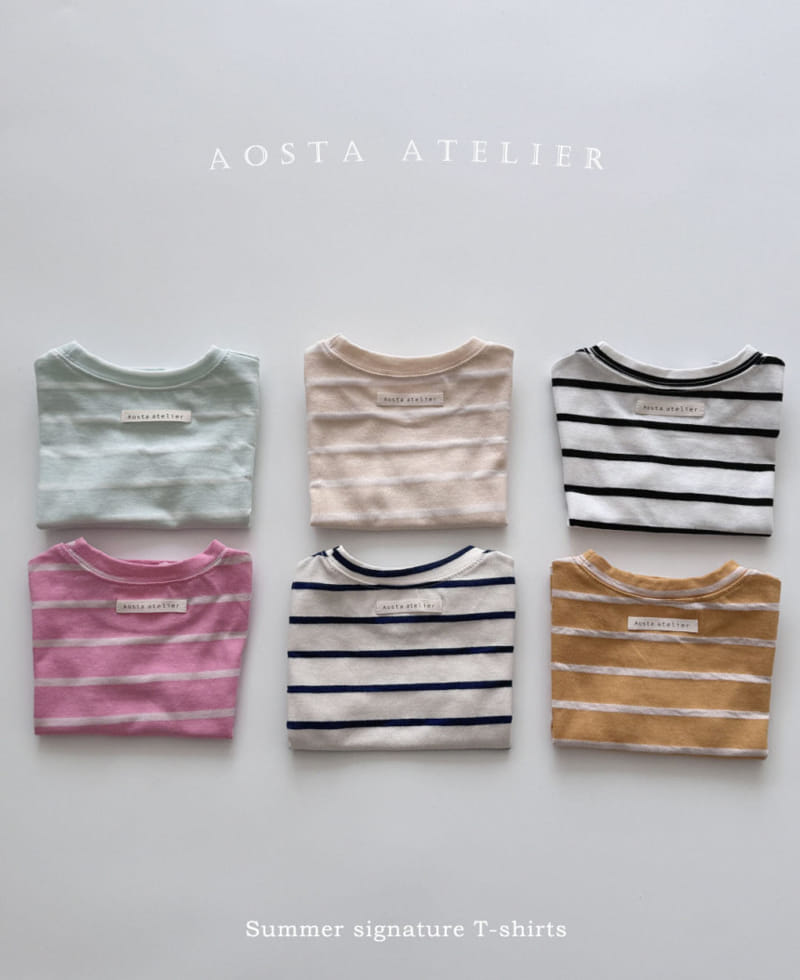 Aosta - Korean Children Fashion - #kidsshorts - Signature Tee - 2