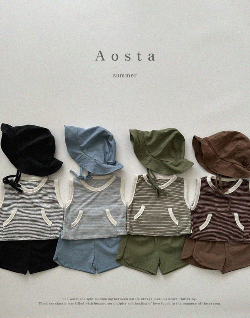 Aosta - Korean Children Fashion - #kidsstore - River Linen Sleeveless Tee - 6