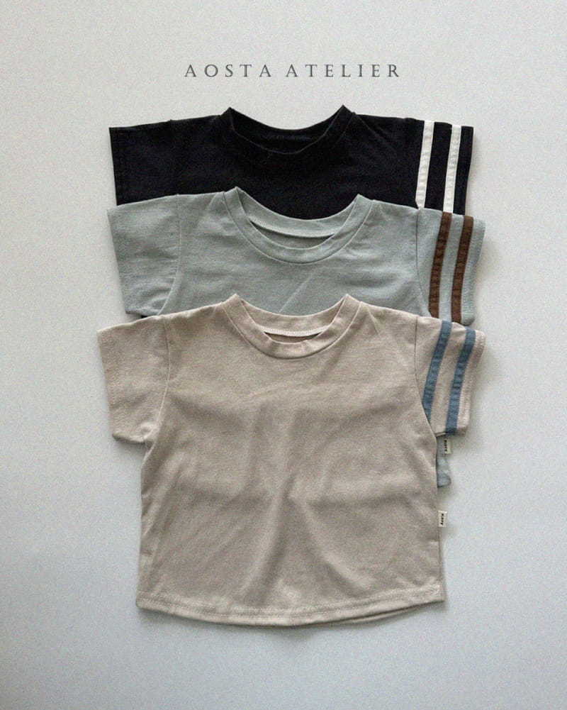 Aosta - Korean Children Fashion - #kidsstore - Line Tee - 2