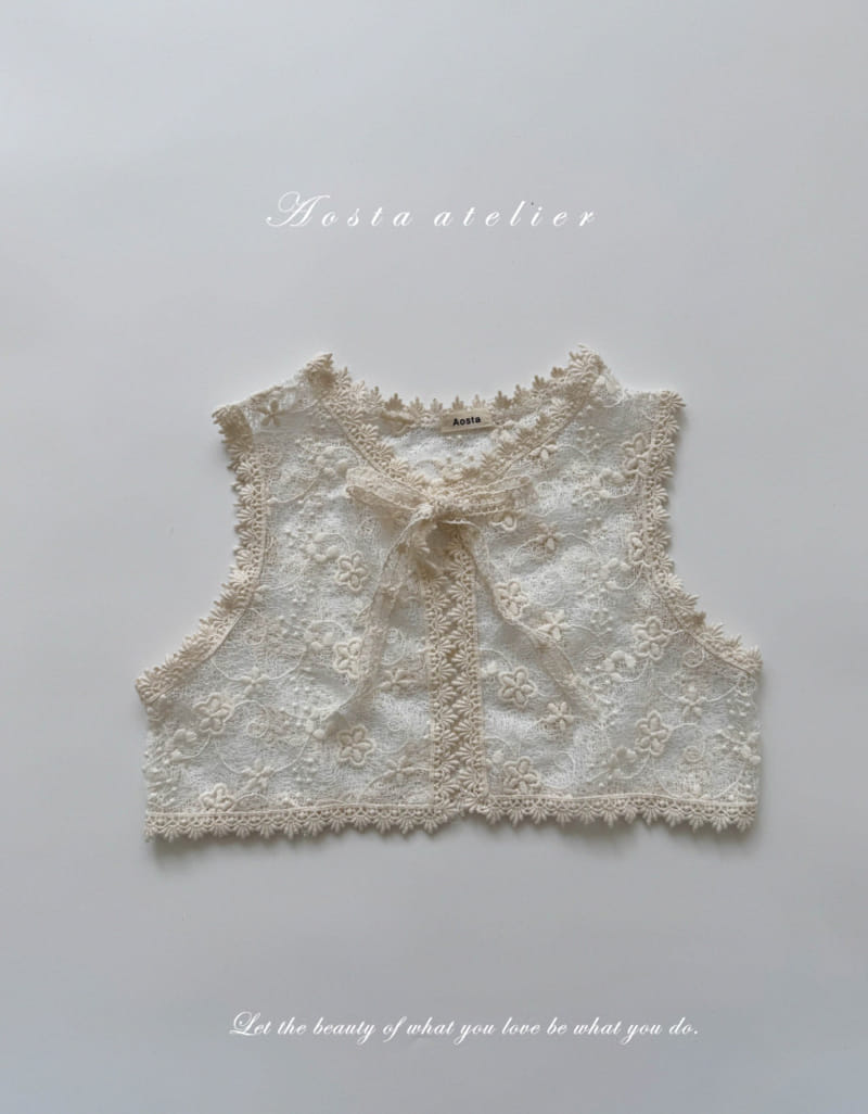 Aosta - Korean Children Fashion - #kidsstore - Lace Vest - 2