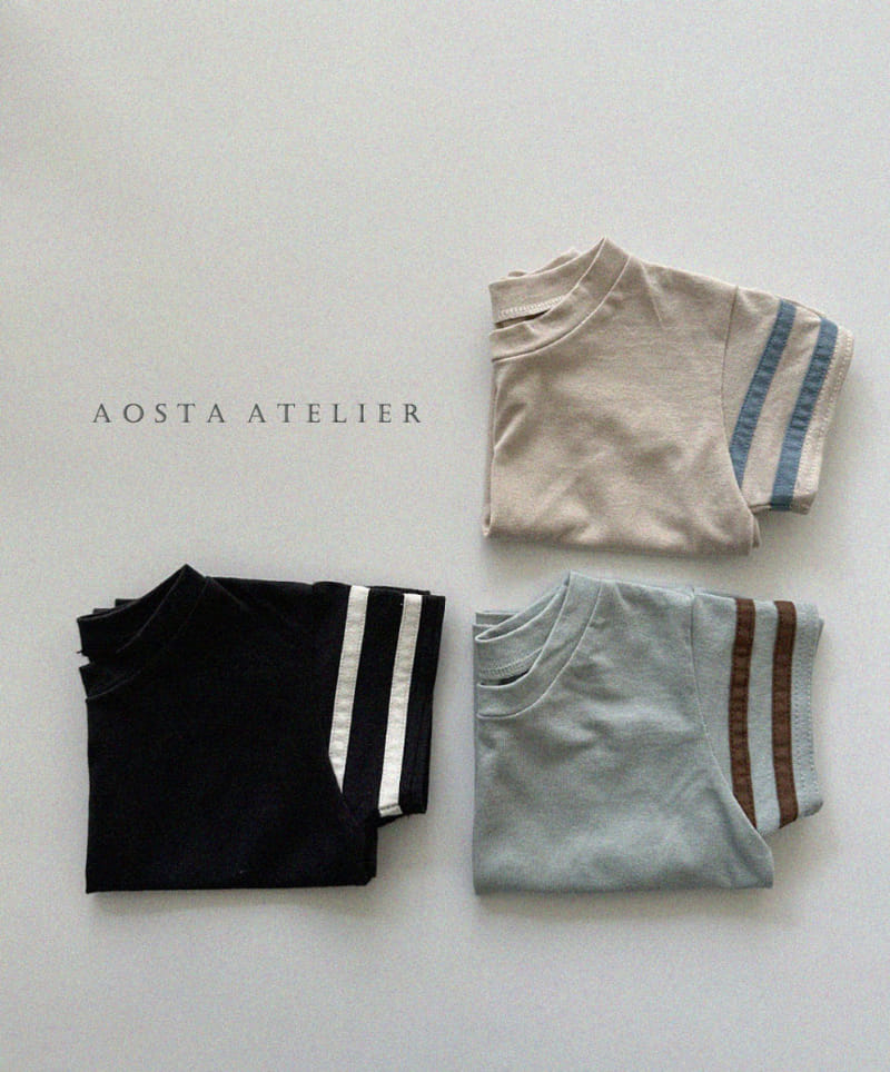 Aosta - Korean Children Fashion - #kidzfashiontrend - Line Tee - 3
