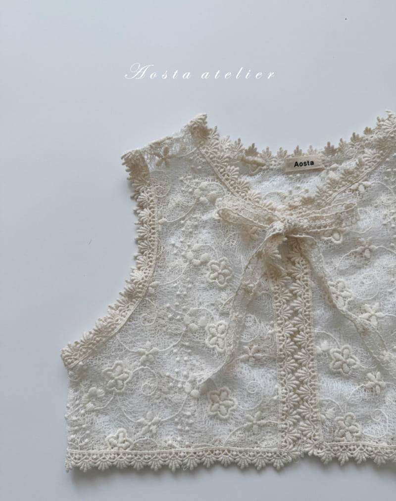 Aosta - Korean Children Fashion - #kidzfashiontrend - Lace Vest - 3