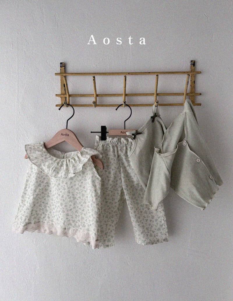 Aosta - Korean Children Fashion - #kidzfashiontrend - Eyelet Sleeveless Tee - 8