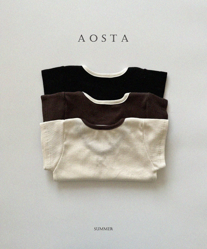 Aosta - Korean Children Fashion - #littlefashionista - Rib Ribbon Tee - 2