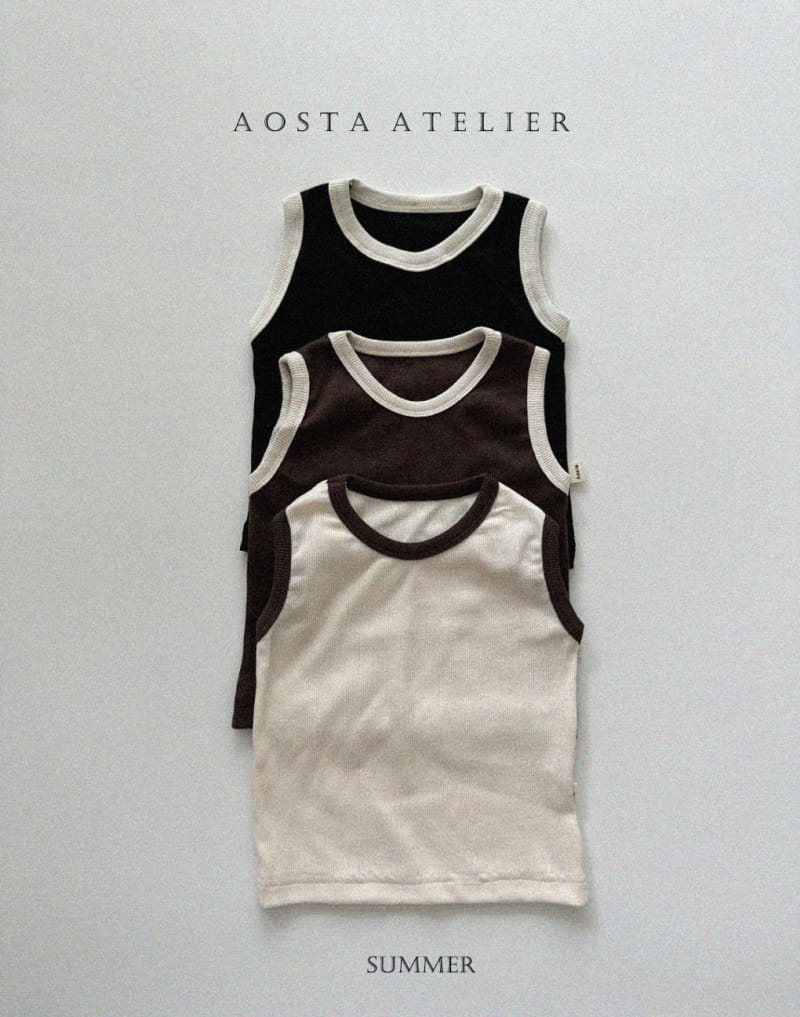Aosta - Korean Children Fashion - #magicofchildhood - Rib Sleeveless Tee