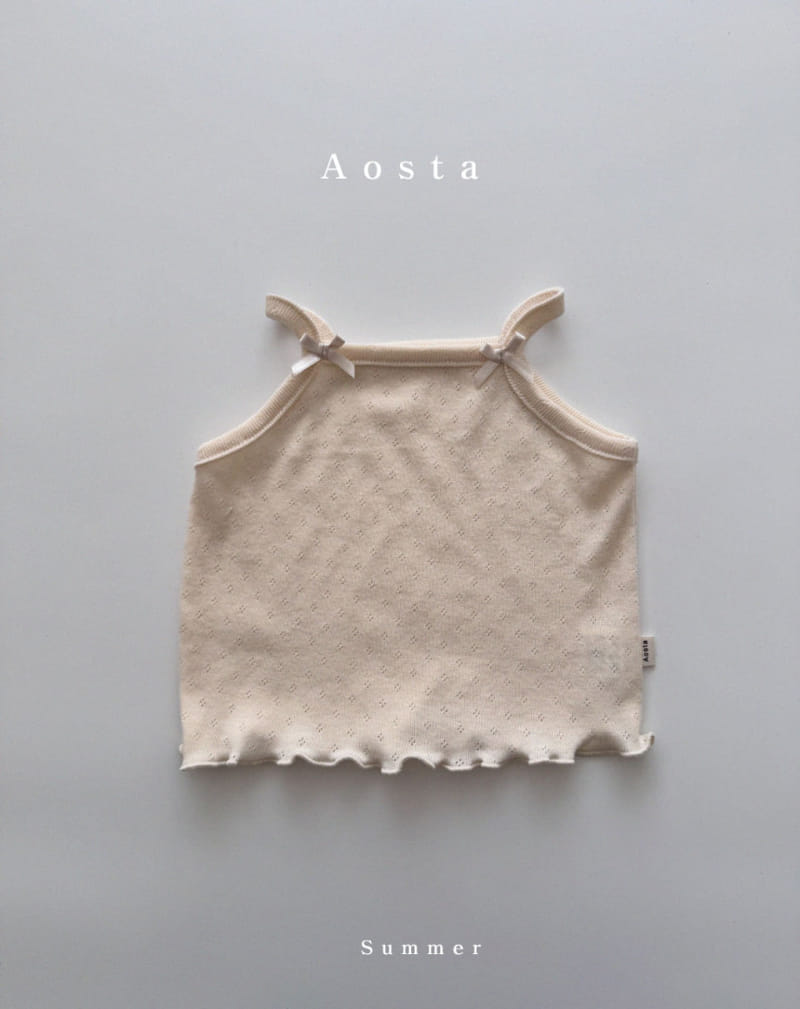 Aosta - Korean Children Fashion - #magicofchildhood - Eyelet Sleeveless Tee - 11