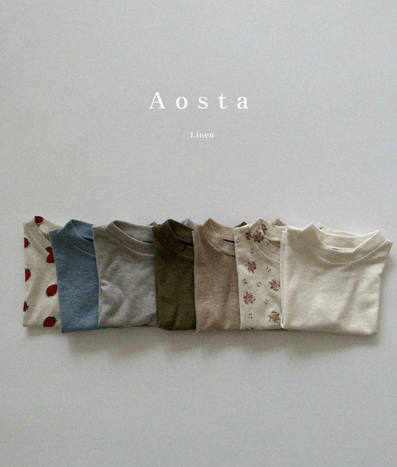 Aosta - Korean Children Fashion - #stylishchildhood - Linen Tee - 2