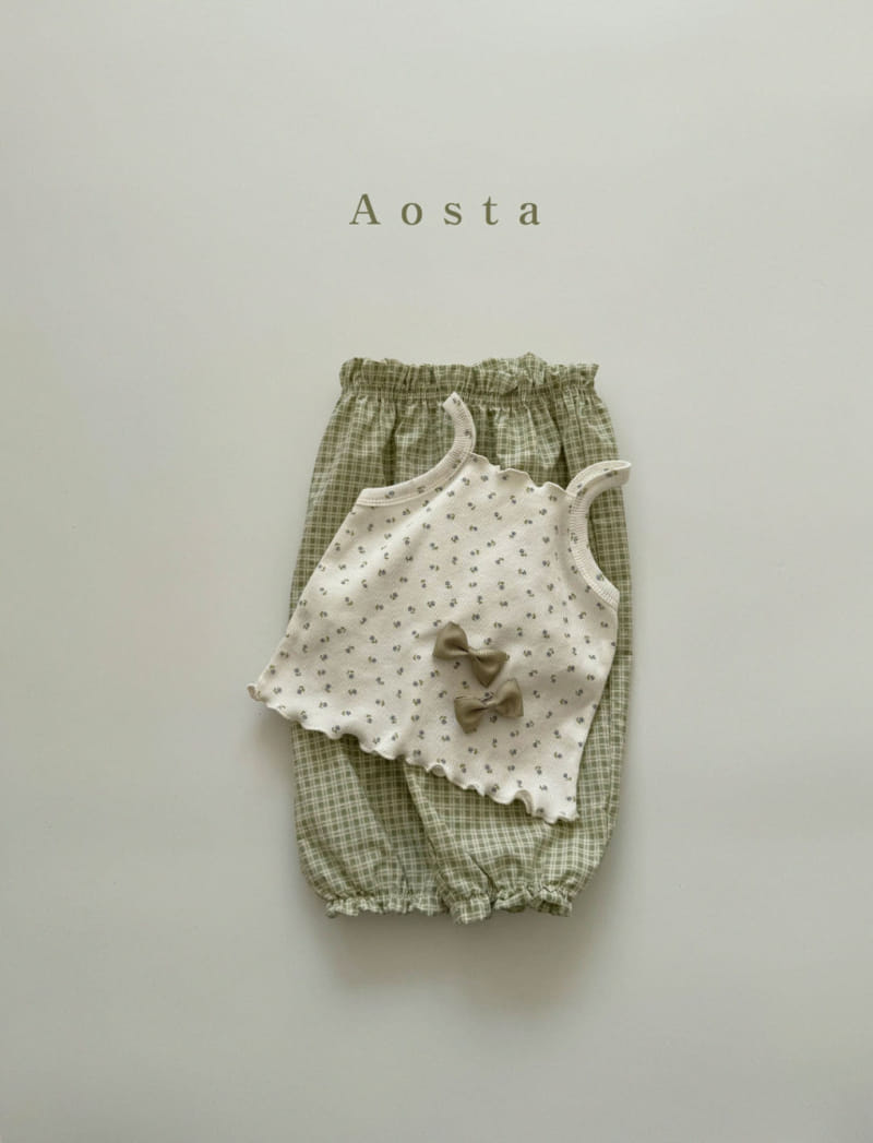 Aosta - Korean Children Fashion - #toddlerclothing - Camellia Sleeveless Tee - 9