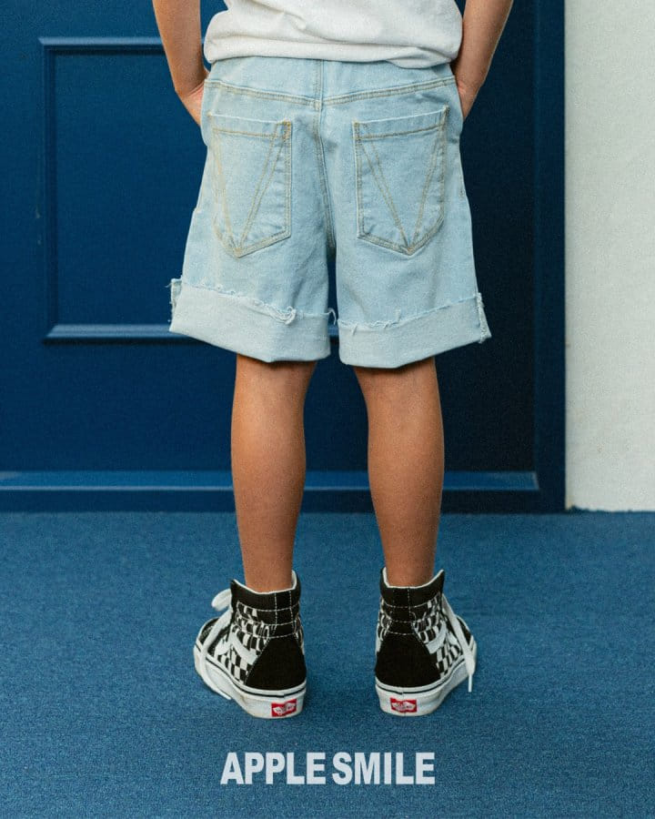 Apple Smile - Korean Children Fashion - #kidsstore - V Denim Pants - 4