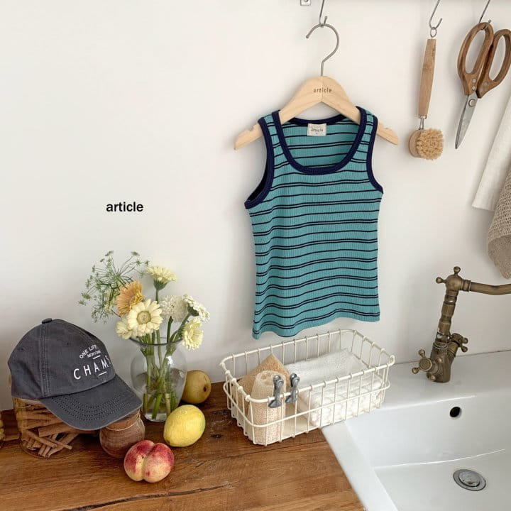 Article - Korean Children Fashion - #kidsshorts - Like Rib Sleeveless Tee - 2