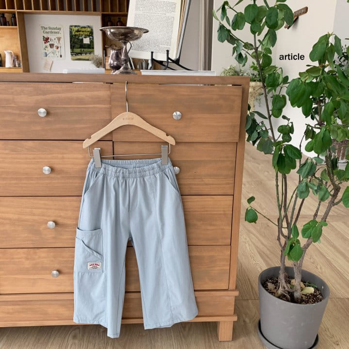 Article - Korean Children Fashion - #kidsstore - Aqua Pocket Pants - 5