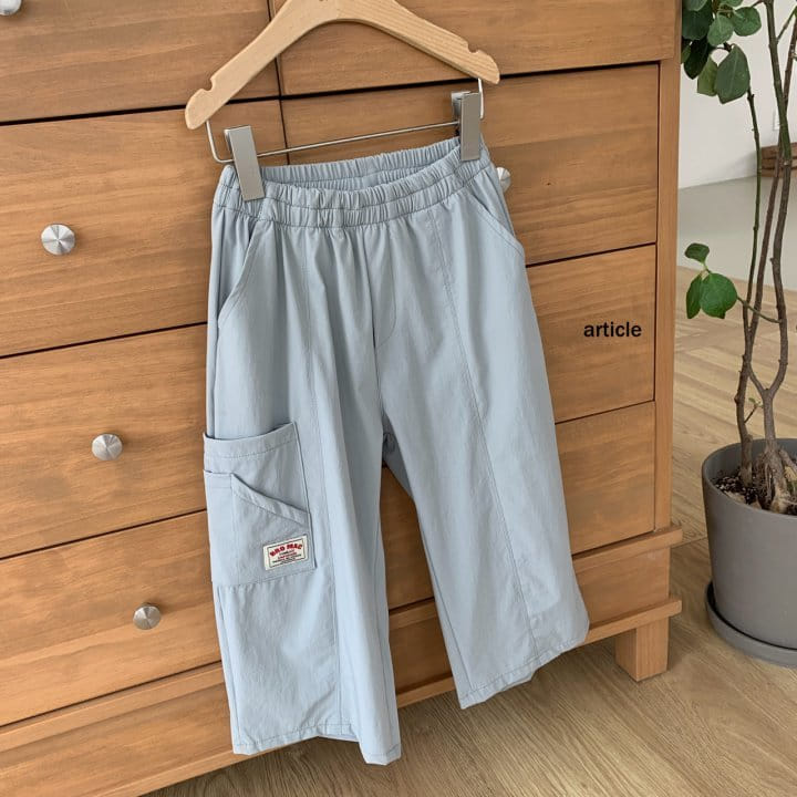 Article - Korean Children Fashion - #kidzfashiontrend - Aqua Pocket Pants - 6