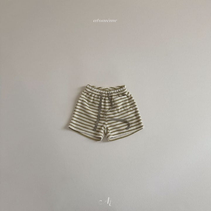 Atomeme - Korean Baby Fashion - #babyfever - Line Terry Shorts - 3